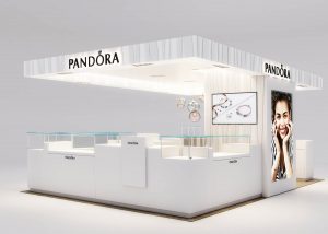 Render 3D del stand de Pandora
